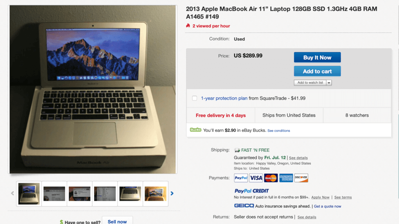 Used MacBook Air