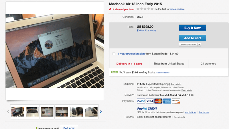 Early 2015 MacBook Air