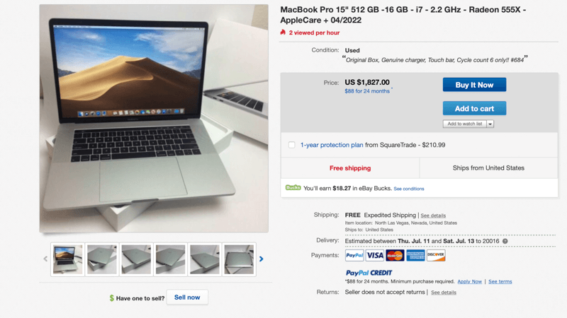 2018 MacBook Pro 15-inch