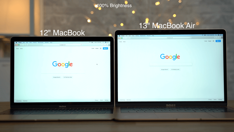 Brightness Comparison: MacBook and MacBook Air